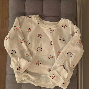 Cozy white pajamas with snowman faces